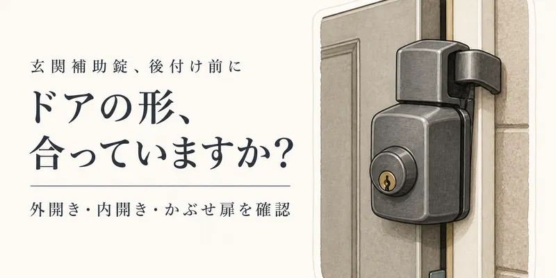 玄関補助錠の後付けおすすめ5選｜外開き・内開き・かぶせ扉で選び方を比較
