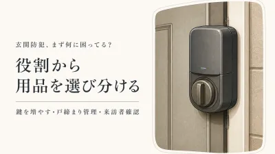 玄関補助錠・スマートロック・カメラ付きドアベルの違い｜鍵を増やす・戸締まり・来訪者確認を困りごと別に整理