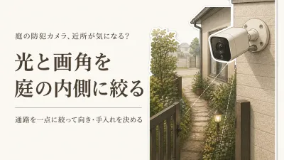庭の防犯カメラと屋外センサーライトおすすめ5選｜光の向き・撮影範囲・手入れで選ぶ