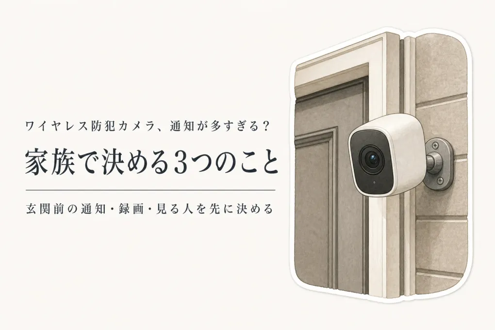 屋外ワイヤレス防犯カメラの通知・録画を比較｜玄関前を家族で確認しやすい選び方