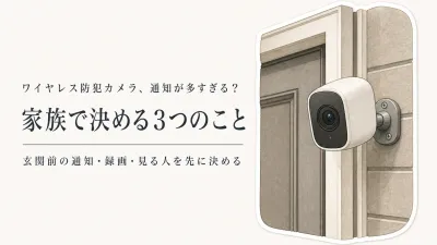 屋外ワイヤレス防犯カメラの通知・録画を比較｜玄関前を家族で確認しやすい選び方